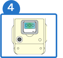 ガスメーターの復帰ボタンを押してください